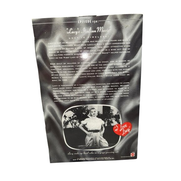 Barbie I Love Lucy Doll Lucy's Italian Movie Episode 150 NIB - Picture 7 of 8